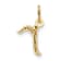 10K Yellow Gold Polished Letter r Initial Charm