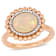 Ethiopian Opal Blue and Diamond 14K Rose Gold Ring 2.09ctw