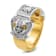 10K Two-tone Yellow and White Gold Men's Enamel and Diamond Knights
Templar Shriner's Ring 0.349ctw
