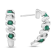 0.76ctw Emerald and Diamond J-Hoop Earrings in 14k White Gold