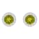 7mm Round Peridot And White Topaz Accent Rhodium Over Sterling Silver
Halo Stud Earrings