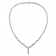 Princess-Cut CZ Zigzag Chain Necklace In Sterling Silver