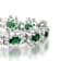 Emerald Color CZ Tennis Bracelet In Sterling Silver