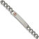 Stainless Steel Polished with Red Enamel 8-inch Medical ID Bracelet