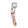 14K Two-tone Gold  Double Heart Diamond Chain Slide Pendant