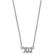 Rhodium Over Sterling Silver LogoArt Chi Omega Extra Small Pendant Necklace