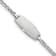 Rhodium Over 14k White Gold Oval Mariner Link ID Bracelet