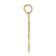 14k Yellow Gold Textured Double Tennis Racket with Ball Charm