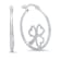 Sterling Silver Clover Heart Hoop Earrings