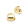 White Cubic Zirconia 14k Yellow Gold Studs With Velvet Gift Box 4.00ctw