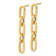 14k Yellow Gold Polished and Textured Chain Link Dangle Earrings