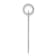 Rhodium Over Sterling Silver Fancy Script Letter X Initial Charm