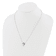 Rhodium Over Sterling Silver Polished Cubic Zirconia Dolphin 18 Inch
with 2" Extension Necklace