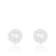 6.5-7mm White Cultured Freshwater Pearl Rhodium Over Sterling Silver Earrings
