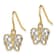 14k Yellow Gold and Rhodium Over 14k Yellow Gold Diamond-Cut Butterfly
Dangle Earrings