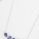 Oval Tanzanite and Round White CZ Rhodium Over Sterling Silver Necklace, 4ctw