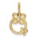 14K Yellow Gold Cubic Zirconia Butterflies Pendant