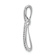 Rhodium Over 14k White Gold Diamond Cross Chain Slide Pendant