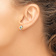 14k Yellow Gold and 14k White Gold Polished Love Knot Stud Earrings