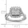 Rhodium Over 14K White Gold Lab Grown Diamond VS/SI GH, Cluster Ring 0.991ctw