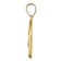 14k Yellow Gold Polished and Satin Spanish Saint Lucy Medal Pendant