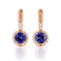 Blue lolite 14K Rose Gold Over Sterling Silver Drop Earrings