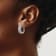 Rhodium Over 14K White Gold Lab Grown Diamond SI1/SI2, G H I, Hinged
Hoop Earrings