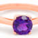 Amethyst 18K Rose Gold Over Sterling Silver Ring, 0.77ctw