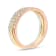 0.45ctw Diamond Stackable Band Ring Set of 3 in 14k Tri Color Gold