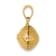 14k Yellow Gold 3D Polished and Textured Football pendant