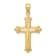 14K Yellow Gold Reversible Diamond-cut Cross Pendant