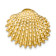 14k Yellow Gold Textured Scallop Shell Slide Pendant