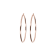 18K Rose Gold Over Sterling Silver Polished 2-1/2" Hoop Earrings