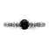 Sterling Silver Stackable Expressions Antiqued Black Agate Ring
