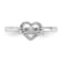 Sterling Silver Stackable Expressions Heart Diamond Ring 0.015ctw