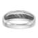 Rhodium Over 10K White Gold Men's Polished, Satin and Grooved 5-Stone
Diamond Ring 0.06ctw