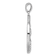 Rhodium Over Sterling Silver Cubic Zirconia Wave and Palm Tree Pendant