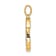 14K Yellow Gold Diamond Letter G Initial Pendant