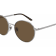 Gucci Silver Tone Frame / Brown Lens Round Sunglasses