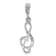 Rhodium Over 14k White Gold Treble Clef Pendant
