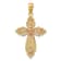 14k Yellow Gold and 14k Rose Gold Textured Cross Pendant