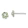 Sterling Silver Crystal and Imitation Pearl Flower Post Earring Set