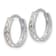 Rhodium Over 14K White Gold Cubic Zirconia Children's Hinged Hoop Earrings