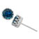 London Blue Topaz Sterling Silver Stud Earrings 1.80ctw