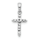 Rhodium Over 14K White Gold Polished Diamond Cross Pendant
