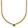 14K Yellow Gold Emerald Curb 18 inch Necklace