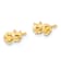 14k Yellow Gold Polished Cat Stud Earrings