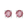 Pink Moissanite Sterling Silver Solitaire Minimalist Stud Earrings
