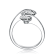 Clear Cubic Zirconia, Rhodium Over Sterling Silver Bypass Ring 2.5ctw