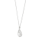 8.5-9mm Round White Freshwater Pearl and Cubic Zirconia Sterling Silver
Drop Pendant with Chain